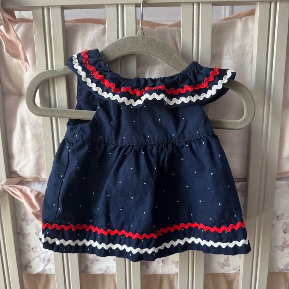 Janie and Jack Navy Outfit with White Accents